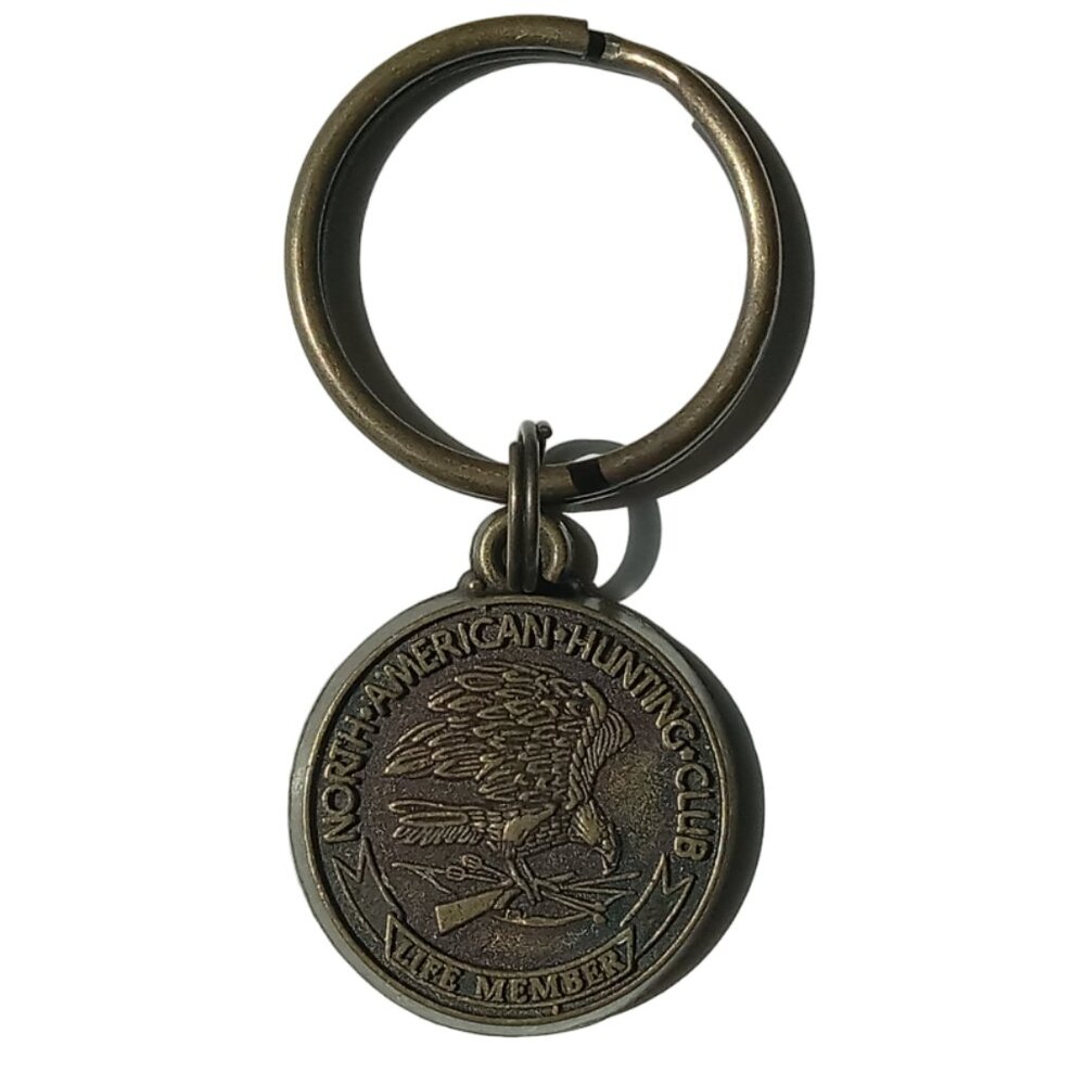 Vintage Keyring, North American Hunting Club Life Member Collectible Keychain